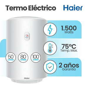 Termo Eléctrico 80 Litros Haier - 1.500W